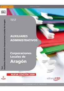 Books Frontpage Auxiliares Administrativos Corporaciones Locales de Aragón. Test