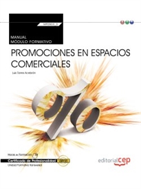 Books Frontpage Manual. Promociones en espacios comerciales (Transversal: MF0503_3). Certificados de profesionalidad
