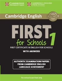 Books Frontpage Cambridge English First 1 for Schools for Revised Exam from 2015 Student's Book with Answers