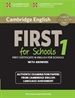Front pageCambridge English First 1 for Schools for Revised Exam from 2015 Student's Book with Answers