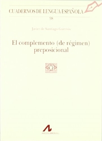 Books Frontpage El complemento (de régimen) preposicional
