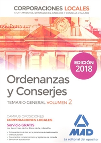Books Frontpage Ordenanzas y Conserjes de Corporaciones Locales. Temario general volumen 2