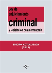 Books Frontpage Ley de Enjuiciamiento Criminal y legislación complementaria