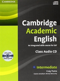 Books Frontpage Cambridge Academic English B1+ Intermediate Class Audio CD and DVD Pack