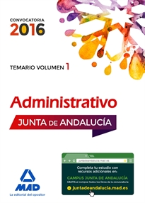 Books Frontpage Administrativos de la Junta de Andalucía Turno Libre. Temario Volumen 1