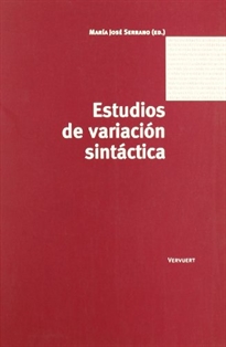 Books Frontpage Estudios de variación sintáctica