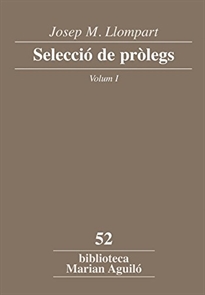 Books Frontpage Josep M. Llompart. Selecció de pròlegs. Vol. 1