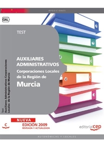 Books Frontpage Auxiliar Administrativo Corporaciones Locales de la Región de Murcia. Test