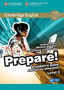 Books Frontpage Cambridge English Prepare! Level 2 Student's Book and Online Workbook