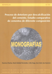 Books Frontpage Proceso de deterioro por descalcificación del cemento: estudio comparativo de cementos de diferente composición