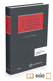 Books Frontpage La cesión global de activo y pasivo en las sociedades mercantiles (Papel + e-book)