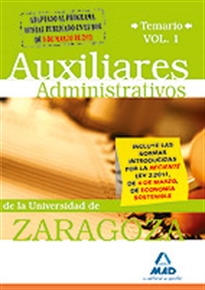 Books Frontpage Auxiliares administrativos de la universidad de zaragoza. Temario. Volumen i