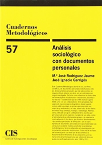 Books Frontpage Análisis sociológico con documentos personales