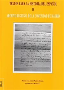 Books Frontpage Textos para la historia del español IV