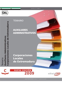 Books Frontpage Auxiliares Administrativos Corporaciones Locales de Extremadura. Temario