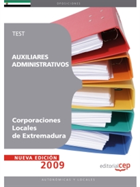 Books Frontpage Auxiliares Administrativos Corporaciones Locales de Extremadura. Test