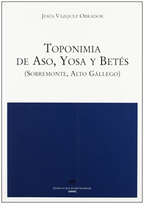 Books Frontpage Toponimia de Aso, Yosa y Betés (Sobremonte, Alto Gállego)
