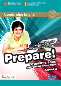 Books Frontpage Cambridge English Prepare! Level 3 Student's Book and Online Workbook with Testbank