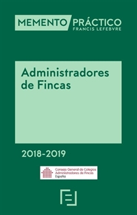 Books Frontpage Memento Administradores de Fincas 2018-2019 Edición Especial CGCAFE