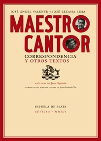 Books Frontpage Maestro cantor. Correspondencia y otros textos