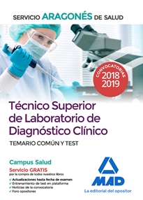 Books Frontpage Técnico Superior de Laboratorio de Diagnóstico Clínico del Servicio Aragonés de Salud. Temario común y test