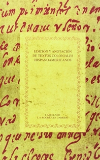Books Frontpage Edición y anotación de textos coloniales hispanoamericanos