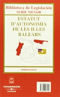 Books Frontpage Estatuto de Autonomía de las Illes Balears