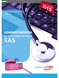 Books Frontpage Administrativo/a. Servicio Andaluz de Salud (SAS). Temario específico. Vol.II