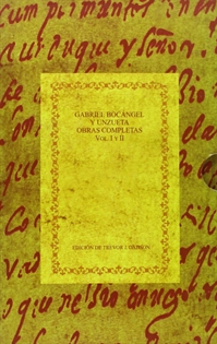 Books Frontpage Gabriel Bocángel y Unzueta, obras completas