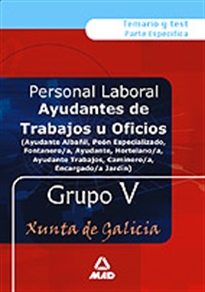 Books Frontpage Ayudantes de trabajos u oficios. Grupo v. Temario y test