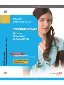 Books Frontpage Enfermeros/as Servicio Extremeño de Salud. Temario Específico Vol. III.