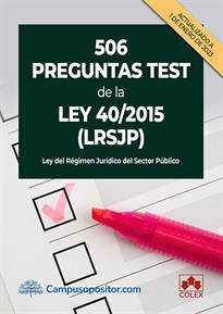 Books Frontpage 506 preguntas test de la Ley 40/2015 (LRJSP)