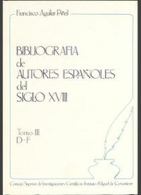 Books Frontpage Bibliografía de autores españoles del siglo XVIII. Tomo III (D-F)