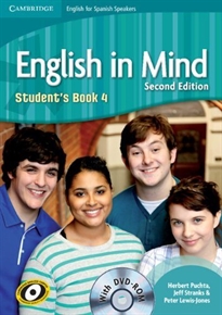 Books Frontpage English in Mind for Spanish Speakers Level 4 Student's Book with DVD-ROM