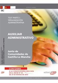 Books Frontpage Auxiliar Administrativo. Junta de Comunidades de Castilla-La Mancha. Test Parte I: Organización Administrativa