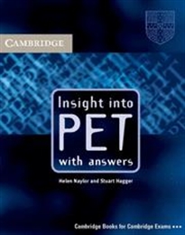 Books Frontpage Insight into PET Student's Book with Answers