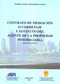 Books Frontpage Contrato de mediación o corretaje y estatuto agente de la propiedad inmobiliaria