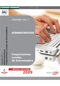 Books Frontpage Administrativos Corporaciones Locales de Extremadura. Temario Vol. I.