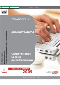 Books Frontpage Administrativos Corporaciones Locales de Extremadura. Temario Vol. II.