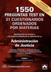 Front page1550 PREGUNTAS TEST EN 31 CUESTIONARIOS para opositores a Cuerpos generales de Justicia