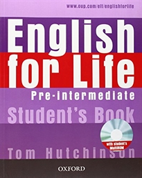 Books Frontpage English for Life Pre-Intermediate. Student's Book + multi-ROM