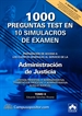 Front page1000 PREGUNTAS TEST EN 10 SIMULACROS para opositores a Cuerpos generales de Justicia