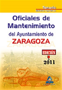Books Frontpage Oficiales de mantenimiento del ayuntamiento de zaragoza. Temario materias específicas