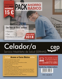 Books Frontpage PACK AHORRO BÁSICO. Celador/a. Servicio Madrileño de Salud (SERMAS).  (Incluye Temario, Test y Simulacros)