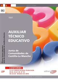 Books Frontpage Auxiliar Técnico Educativo. Junta de Comunidades de Castilla-La Mancha. Test
