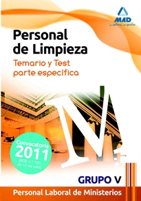 Books Frontpage Personal de Limpieza, Personal Laboral, grupo V, Ministerios. Temario y test