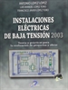 Front pageInstalaciones eléctricas de Baja Tensión 2003