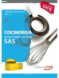 Books Frontpage Cocinero/a. Servicio Andaluz de Salud (SAS). Temario específico. Vol.II