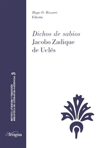 Books Frontpage "Dichos de sabios" Jacobo Zadique de Uclés