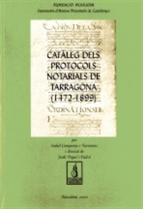 Books Frontpage Catàlegs dels protocols notarials de Tarragona (1472-1899)